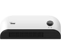 Bimar Termoventilatore a parete HP093 - 2000W PTC, timer, telecomando, 2 potenze, bianco/nero