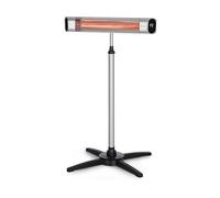Stufa BLUMFELDT Dark Wave Stand a piantana, 9 livelli di calore, Telecomando, Argento, Nero