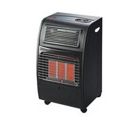 Stufa Catalitica a Gas GPL 4200 W Con Infrarossi Ventilata Turbo 1500 W Per Ambienti Fino A 80 m² 3 Livelli di Potenza Sicura con ODS & FFD Antiribaltamento Con Ruote 72 x 36 x 42 Cm Nero Opaco