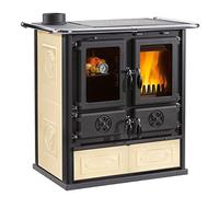 Stufa cucina a legna nordica rosetta sx bii ceramica liberty - panna