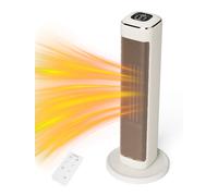 Stufa da 25" per uso interno di grandi dimensioni, stufa elettrica a torre in ceramica con termostato, stufa oscillante con timer