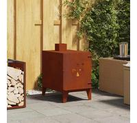 vidaXL Stufa da Campeggio 35x50x60 cm in Acciaio Corten, Stufa Portatile, fornello per Tenda, Stufa a Legna da Campeggio, Stufa da Esterno