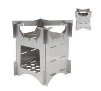 Stufa da campeggio, fornello portatile in acciaio inossidabile pieghevole per le legno per il campeggio picnic barbecue zaino in spalla di sopravvivenza sopravvive