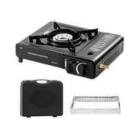 Stufa da campeggio - Stufa a griglia con un bruciatore per cucinare all'aperto, riscaldamento resistente al calore | Stufa portatile compatta da viaggio, escursionismo, terrazza, cucina falò, ideale