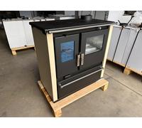 Stufa da cucina a legna con piastra metallica - Verso CS Plus Inox Ivory