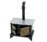 Stufa da cucina per casa delle bambole Camino lungo Simulazione in scala 1:12 Stufa in miniatura Accessori per decorazioni per casa delle bambole ferro vintage | Utensili da cucina per scene mi