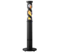 Stufa da Esterno Fungo a Pellet Ø52x194 cm in Ferro Decapato e Vetro Ibiscus