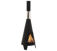 Stufa da Giardino con Attizzatoio 38x38x122 cm Acciaio