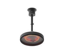 Stufa da soffitto 2000 W, tubo in carbonio, 3 livelli di riscaldamento, telecomando, IP65, resistente alle intemperie, regolabile in altezza 51-66 cm, Ø 44 cm