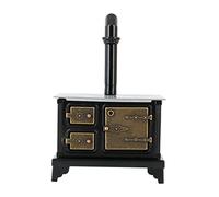 Stufa del metallo della casa delle bambole della scala 1/12 con il bene durevole lungo della scena della cucina del camino