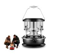 Stufa e Fornello Portatile 2 in 1 Riscaldatore non Elettrico da Campeggio | Riscaldatore da Tenda di Emergenza 9000 BTU con Serbatoio 4.5L 21 Ore di Autonomia Ideale for Pesca e Cucina(Nero)