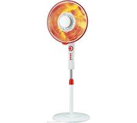 Stufa Elettrica a Parabola al Carbonio 1200W con Oscillazione Automatica, Stufa Radiante a Piantana Basso Consumo, Riscaldatore Portatile Silenzioso per Casa e Ufficio