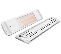 Stufa Elettrica ad Infrarossi 105x25x7,5 cm da Parete 1800W Dimmerabile Moel Aaren Bianco