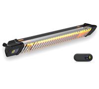 Stufa Elettrica ad Infrarossi 72,5x12,5x8,5 cm da Parete Soffitto 1200W Moel Iris 866NRC