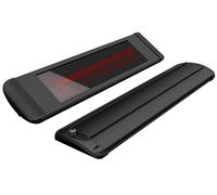 Stufa Elettrica ad Infrarossi 93x25x7,5 cm da Parete 2400W Moel Aaren Nera