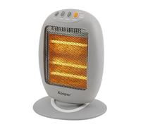 Stufa Elettrica Alogena 1200W con 3 Elementi Riscaldanti | 3 Livelli di Potenza 400/800/1200W Oscillazione Automatica, Base Antiribaltamento, Corpo Rotante, Cavo 1,3m Riscaldamento Rapido e Silenziosa