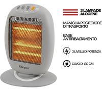 STUFA ELETTRICA ALOGENA DA 1200W CON 3 ELEMENTI RISCALDANTI A BASSO CONSUMO 220V