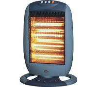 Stufa Elettrica Alogena Oscillante 1600W 4 Livelli Grigio da Interno