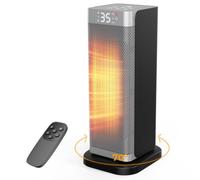 Stufa Elettrica Basso Consumo - 2000W PTC Termoventilatore, Timer 12H | 3 Modalità con ECO, 70° Oscillazione, Protezione da Surriscaldamento/Ribaltamento, Basso Rumore, Caldobagno per Casa, Ufficio