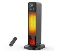 Stufa Elettrica Basso Consumo: 2200W Riscaldamento Casa Stufetta,Silenzioso,Timer 8H,Anti - Ribaltamento,Touchscreen/Telecomando,illuminazione Ambientale con Fiamma, per camere da letto e uffici