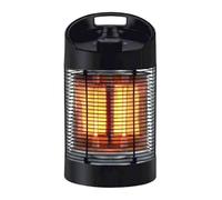 Stufa elettrica basso consumo al carbonio oscillante con termostato Nera 700W