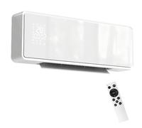 Stufa Elettrica Ceramica 2000W a Parete Temperatura Regolabile Bianco DecHome