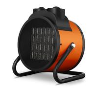 Bakaji Stufa Elettrica con Elementi Riscaldanti in Ceramica Termoventilatore Soffiante Industriale Potenza 2000W Termostato Regolabile Funzione Ventilatore Freddo Inclinazione Regolabile