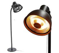 Stufa elettrica per terrazze, da appoggiare o appendere, 1500 - 2000 Watt - Protezione dagli spruzzi d'acqua (design a fungo riscaldante, diametro di 50 cm 3 livelli di riscaldamento)