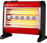 Stufa Elettrica Stufetta al Quarzo Dcg eltronic 1600 Watt Nero / Rosso SA94