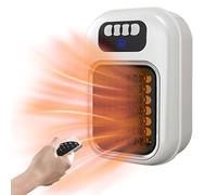 Stufa Elettrica | Termoventilatore da Parete per Ufficio | Caldo Silenzioso con Telecomando Display LED per Camera da Letto Bagno Ufficio
