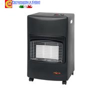 Stufa Gas GPL Infrarossi TEPORUS Bombola Max 15 Kg Nero Con Ruote 54 - 216 m³