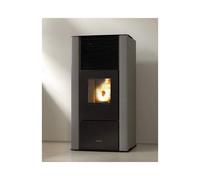 Stufa Idro a pellet Anselmo Cola ENERGYCA 24kW in acciaio verniciato e ghisa