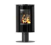 Stufa in acciaio con piedistallo KRATKI ERIK Ø 150 5,5 kW nero thermotec