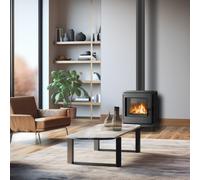 Stufa in ghisa indipendente KRATKI K11 6kW Ø 150 EKO Set camino esterno