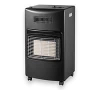 Stufa infrarossi a gas ventilata 4200W nera 42x36xH72 cm con tre livelli di riscaldamento