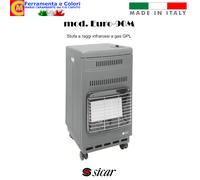 Stufa Infrarossi SICAR Bombola GPL Max 15 Kg Grigio Con Ruote MADE IN ITALY