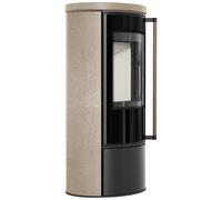 Stufa KRATKI ERIK Ø150 5 5kW GOLD SATIN top ceramica chiusura Jatoba [EEK: A]