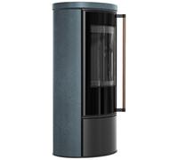 Stufa KRATKI ERIK Ø150 5,5kW SERPENTINO Coperchio Nero Chiusura Jatoba [EEK: A]