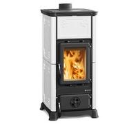 Nordica EMILIANA Stufa a Legna Bianco 6,5 Kw in Maiolica adatta per 186 m3