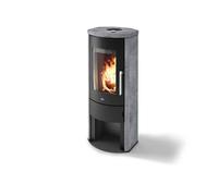 Stufa legna ERMETICA Eva Calòr GINEVRA 8kW convezione naturale pietra serpentino