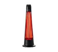 STUFA NEDIS HTPA21BKW, Riscaldamento elettrico a infrarossi, 1200 W, Timer, telecomando, Potenza 1200 W, 2 livelli di calore, Timer=Sì, Telecomando, Nero