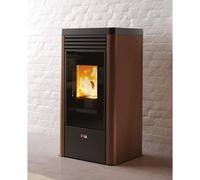 Stufa pellet Anselmo Cola KLEAN 9kW in acciaio top in maiolica alte prestazioni
