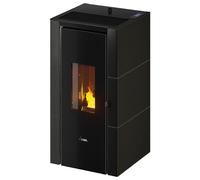 Stufa Pellet Cadel Cristal 7kw wifi bluetooth per 74mq nero antracite