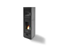 Stufa pellet EVA CALOR BISCOTTO 8kW ventilata acciaio con canalizzazione Select
