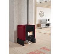 Stufa pellet Eva Calòr DADO 7,5kW ventilazione frontale e superiore in maiolica