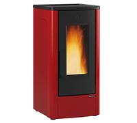 Nordica Extraflame Stufa a Pellet 10 kW Ventilata Volume 287 m3 Rivestimento Acciaio e Ghisa colore Rosso - 0801556-B