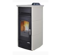Stufa pellet idro termostufa Carlotta Omnia 23kw ceramica a nocciolino