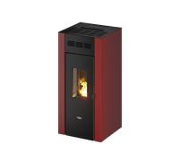 Stufa Pellet Ventilata 8.5 kW 17 kg Volume 238 m3 Rosso 7022002 Elane 9 Pegaso
