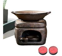 Stufa per aromaterapia, diffusore sicuro decorativo con 2 , kit zen per bruciatore di incenso e per aromaterapia, rilassamento, meditazione, casa, camera da e scrivania
