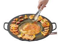 Stufa per griglia rotonda antiaderente-30 cm robusta, padella in alluminio, strumento da cucina per dormitorio domestico, attrezzature per barbecue per roulotte da campeggio | Feste in cortile di